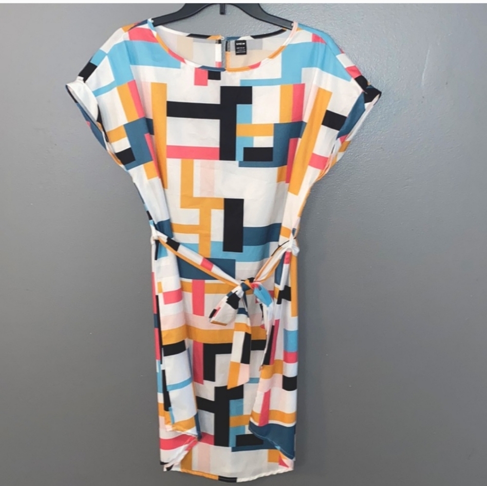 Retro colorblock dress